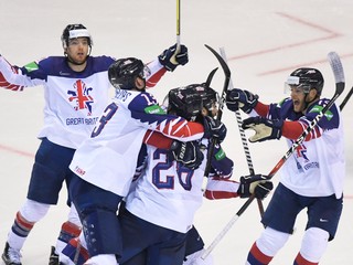 Veľká Británia na posledných MS v hokeji 2019 na Slovensku, v Košiciach.