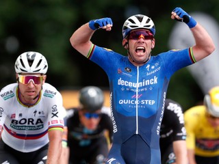 Mark Cavendish v závere 4. etapy na Tour de France 2021.