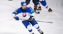 Juraj Slafkovský na MS v hokeji 2021.