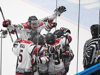 Radosť hokejistov HC Grotto Prešov.