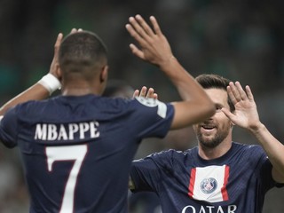 Kylian Mbappé a Lionel Messi.