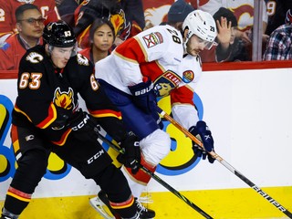 Adam Ružička v súboji s Joshom Mahurom (vpravo).