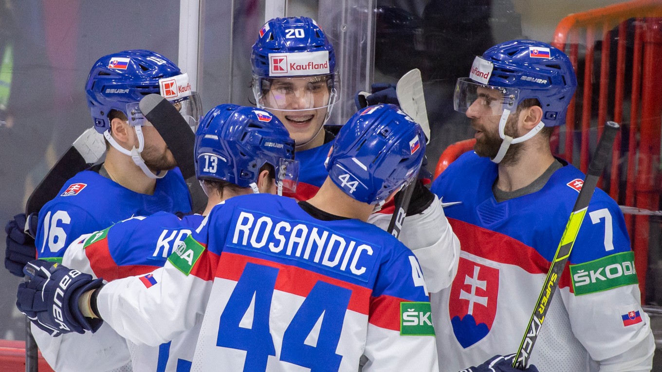 Slovensko - Dánsko: Slovenskí hokejisti vyhrali 7:1 a postúpili do štvrťfinále MS v hokeji 2022.