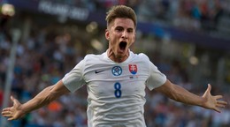Martin Chrien v drese reprezentácie Slovenska do 21 rokov.