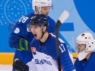 Slovenský hokejista Miloš Bubela na olympiáde v Pjongčangu.