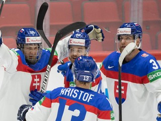 Momentka zo zápasu Slovensko - Taliansko na MS v hokeji 2022. 