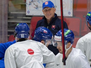 Craig Ramsay počas tréningu na MS v hokeji 2022.