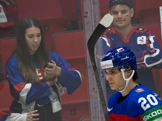 Juraj Slafkovský dal fanúšičke puk na MS v hokeji 2022.
