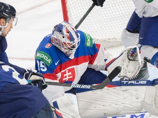 Momentka zo zápasu Slovensko - Fínsko vo štvrťfinále MS v hokeji 2022.
