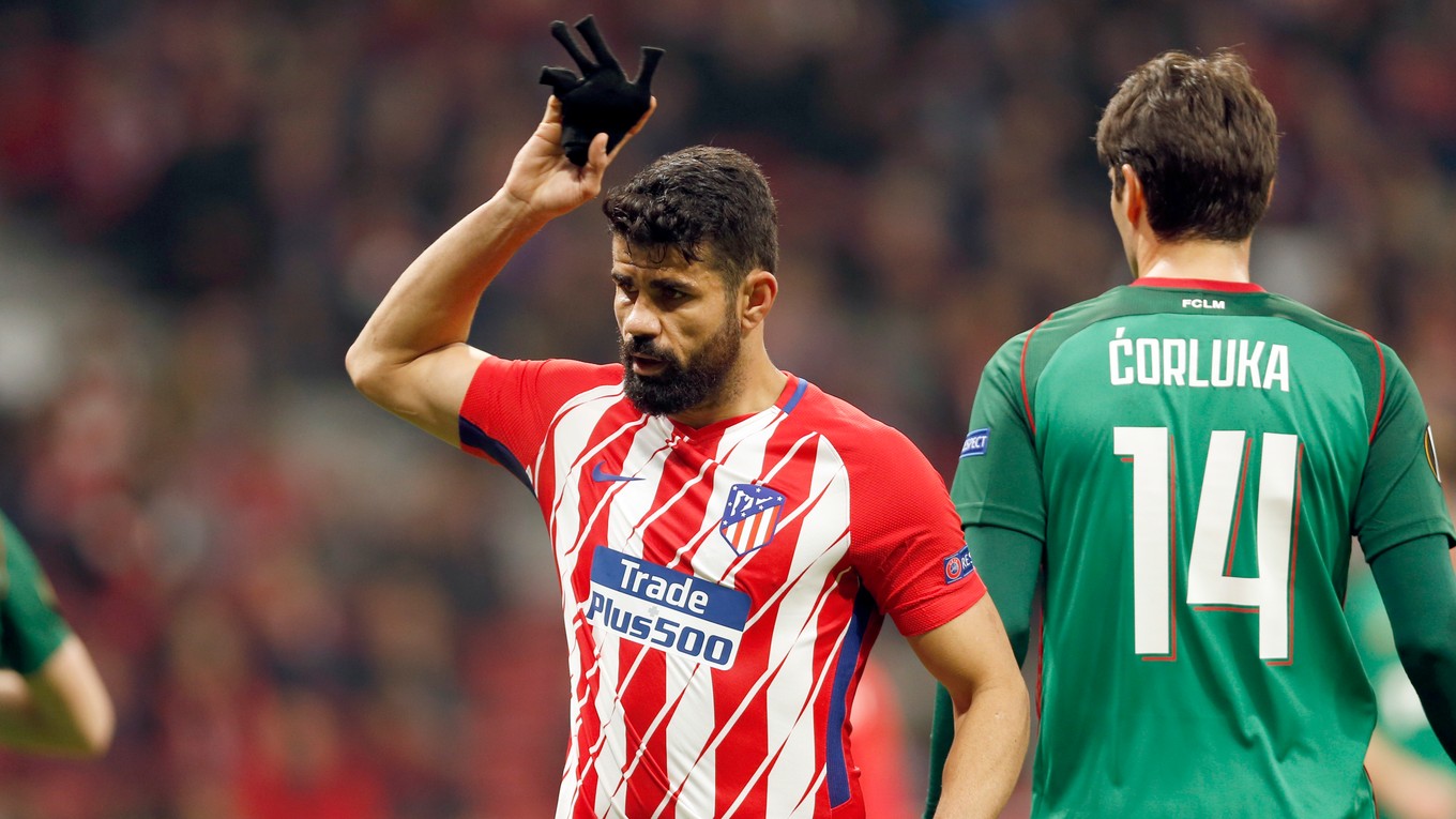 Diego Costa v drese Atlético Madrid.