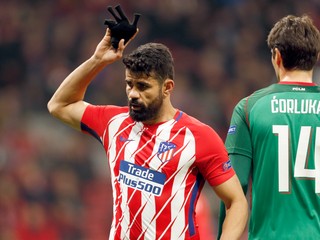 Diego Costa v drese Atlético Madrid.