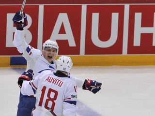 Radosť hokejistov Francúzska.