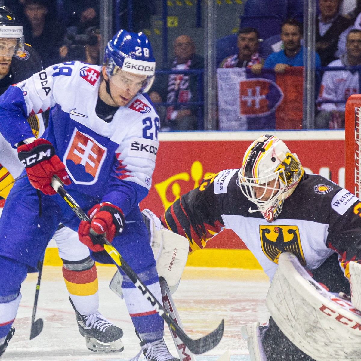 Marián Studenič v zápase Slovensko - Nemecko na MS v hokeji 2019.