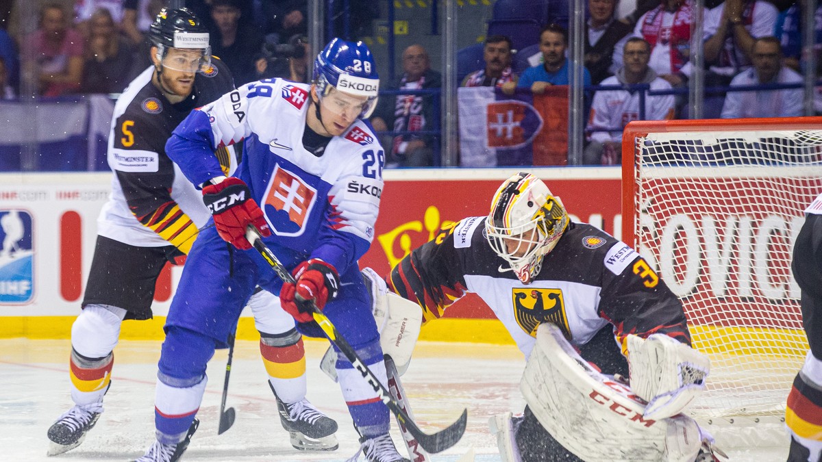 Marián Studenič v zápase Slovensko - Nemecko na MS v hokeji 2019.
