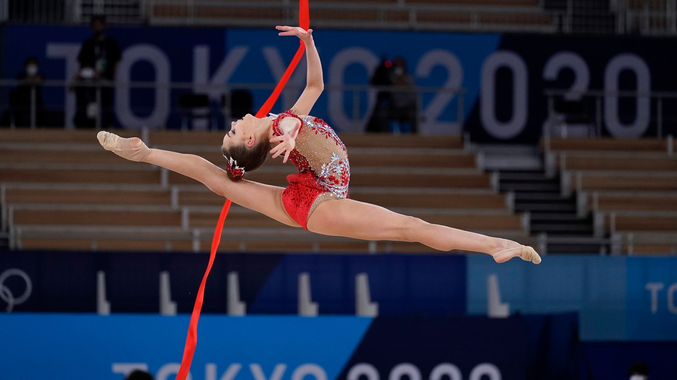 Ruská gymnastka Dina Averinová.