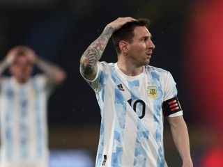 Lionel Messi v drese Argentíny.