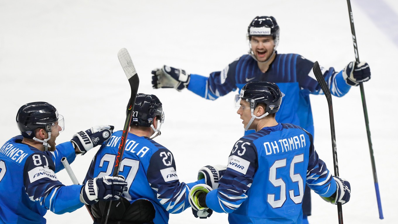Radosť fínskych hokejistov.