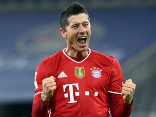 Poľský útočník Bayernu Mníchov Robert Lewandowski.