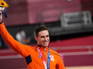 Dráhový cyklista, Holanďan Harrie Lavreysen.