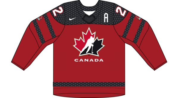 Kanada na MS v hokeji 2024 - dresy vonku. 