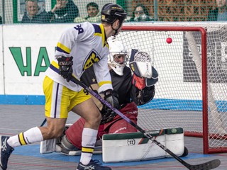 Momentka zo zápasu Skalica - Hostivař. 