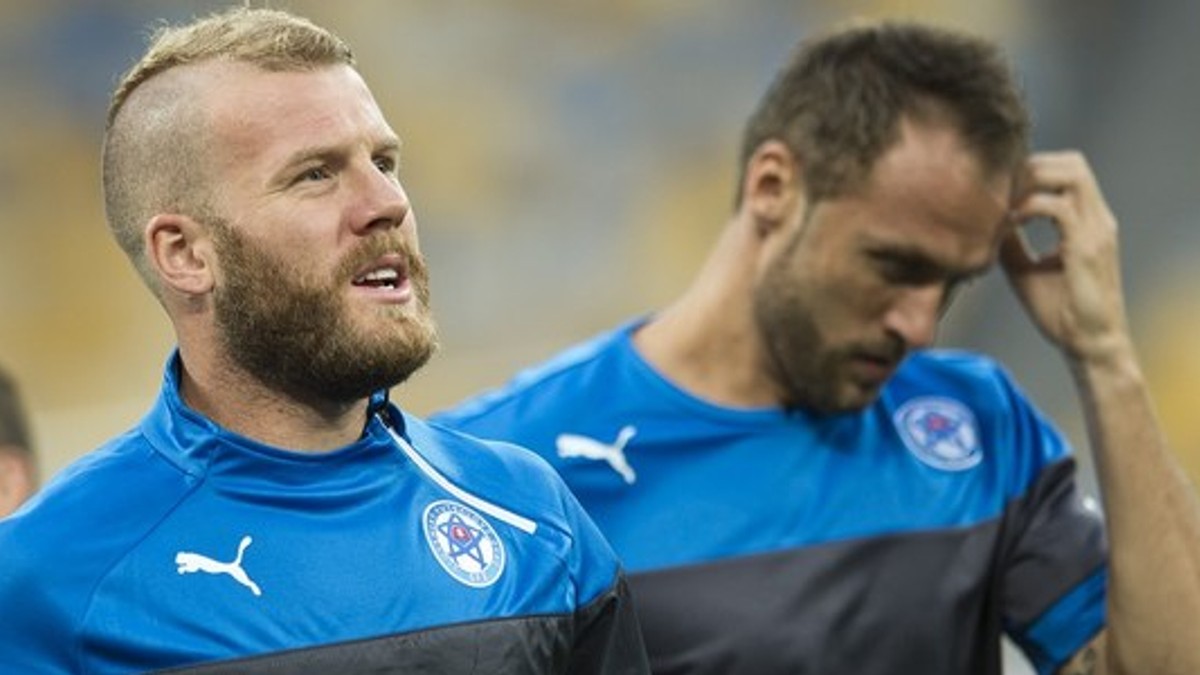 Adam Nemec (vľavo) na tréningu slovenskej reprezentácie.