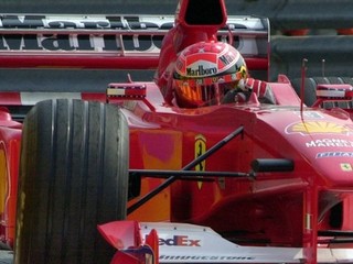 Michael Schumacher na monoposte Ferrari.