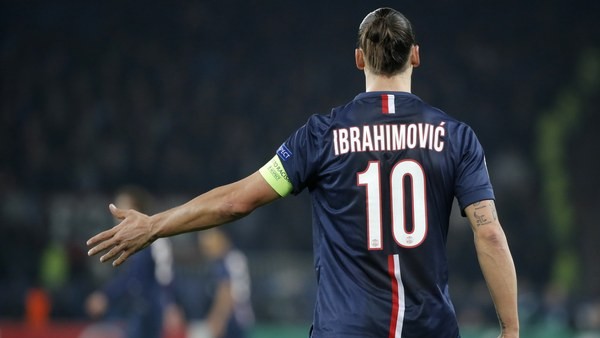 Zlatan Ibrahimovič v drese Paríža St. Germain.