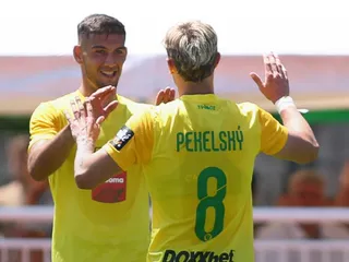 Futbalisti Žiliny oslavujú gól
