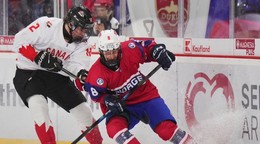 Fotka zo zápasu Nórsko - Kanada na MS U18 2026.
