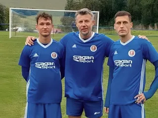 Zľava Jozef Bľanda, jeho otec Jozef Bľanda st. a Kamil Bľanda.