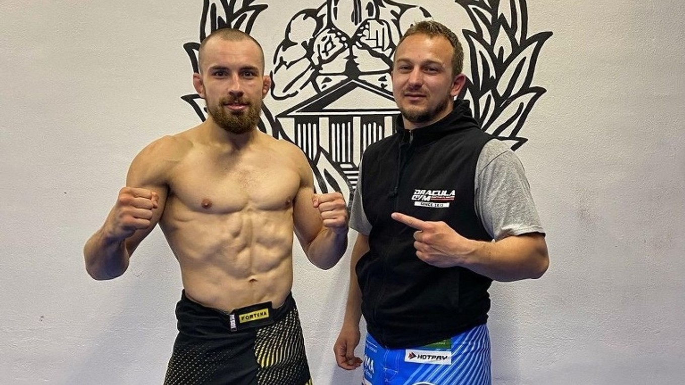 Ľudovít Klein a jeho tréner Pavol Kuruc.