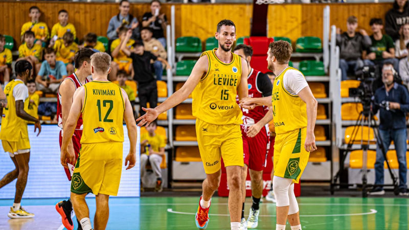 Basketbalisti tímu Patrioti Levice.