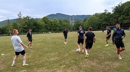 Hráči Sečoviec na tréningu.