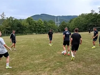 Hráči Sečoviec na tréningu.