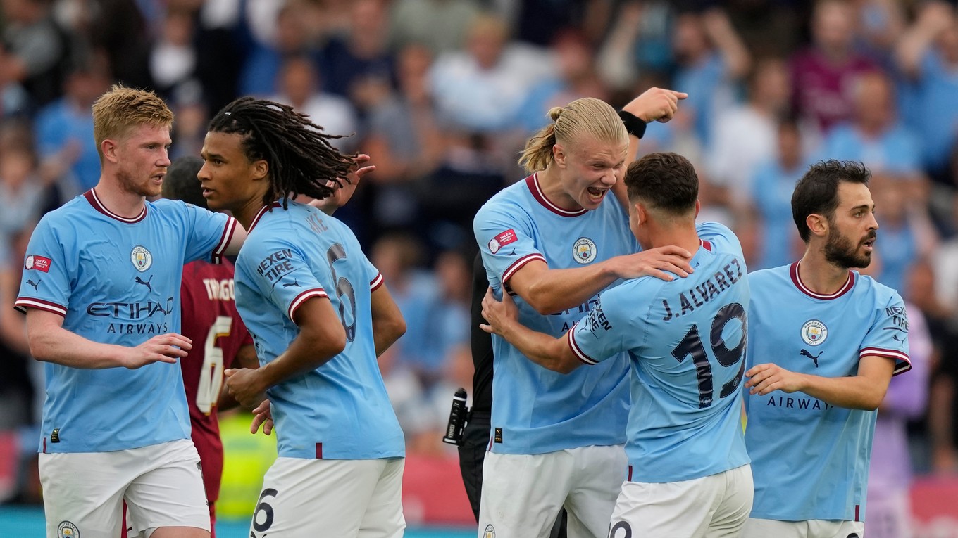 Futbalisti Manchesteru City.