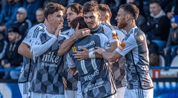 Futbalisti Košíc sa tešia z gólu