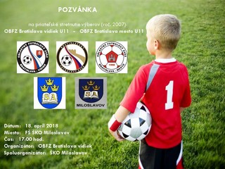 Pozvánka na U11 do Miloslavova