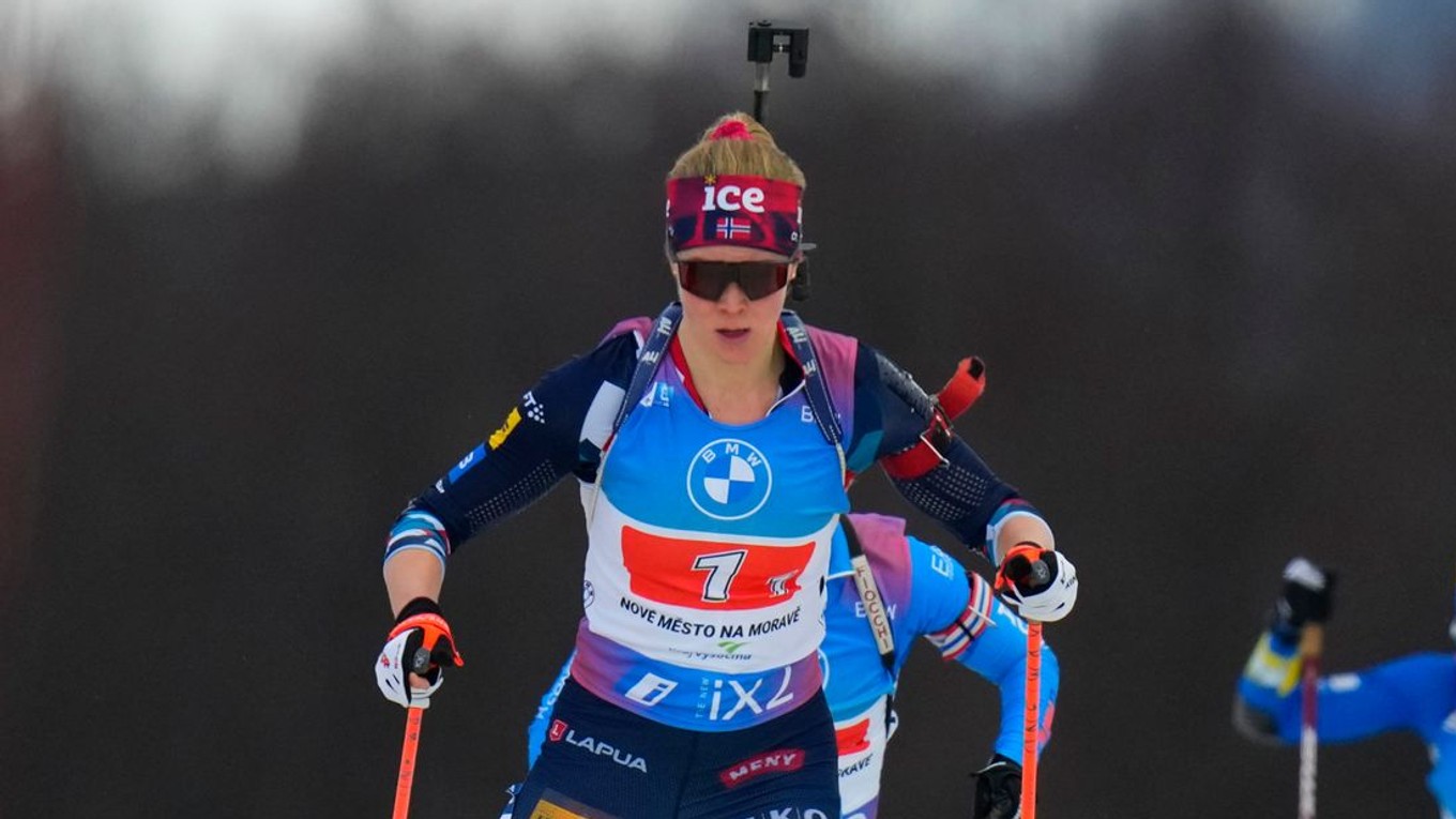 Nórska biatlonistka Karoline Offigstad Knottenová.