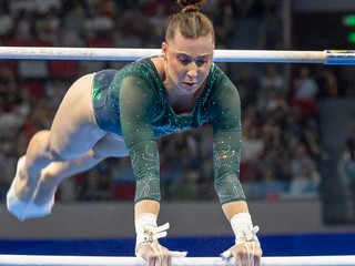 Slovenská reprezentantka v gymnastike Barbora Mokošová.