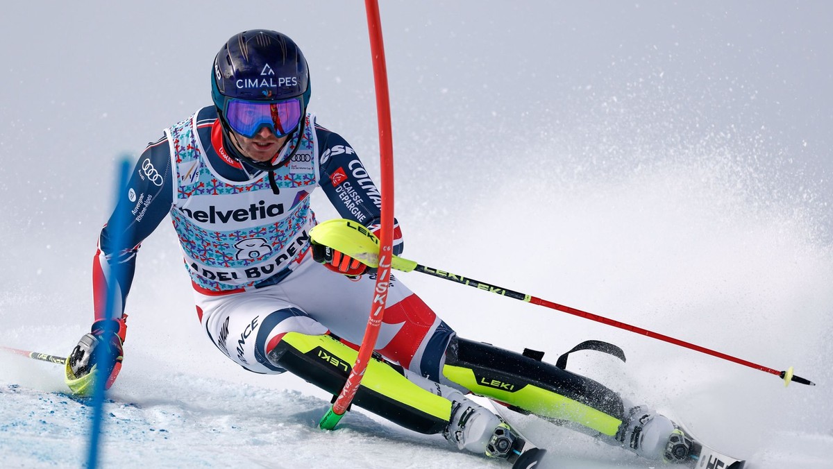 Paco Rassat počas slalomu v Adelbodene.