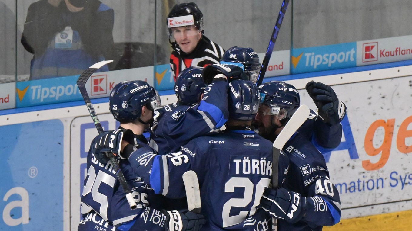 Hráči Popradu sa tešia z gólu