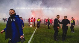 Momentka zo zápasu Slavia - Sparta.
