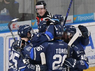 Hráči Popradu sa tešia z gólu