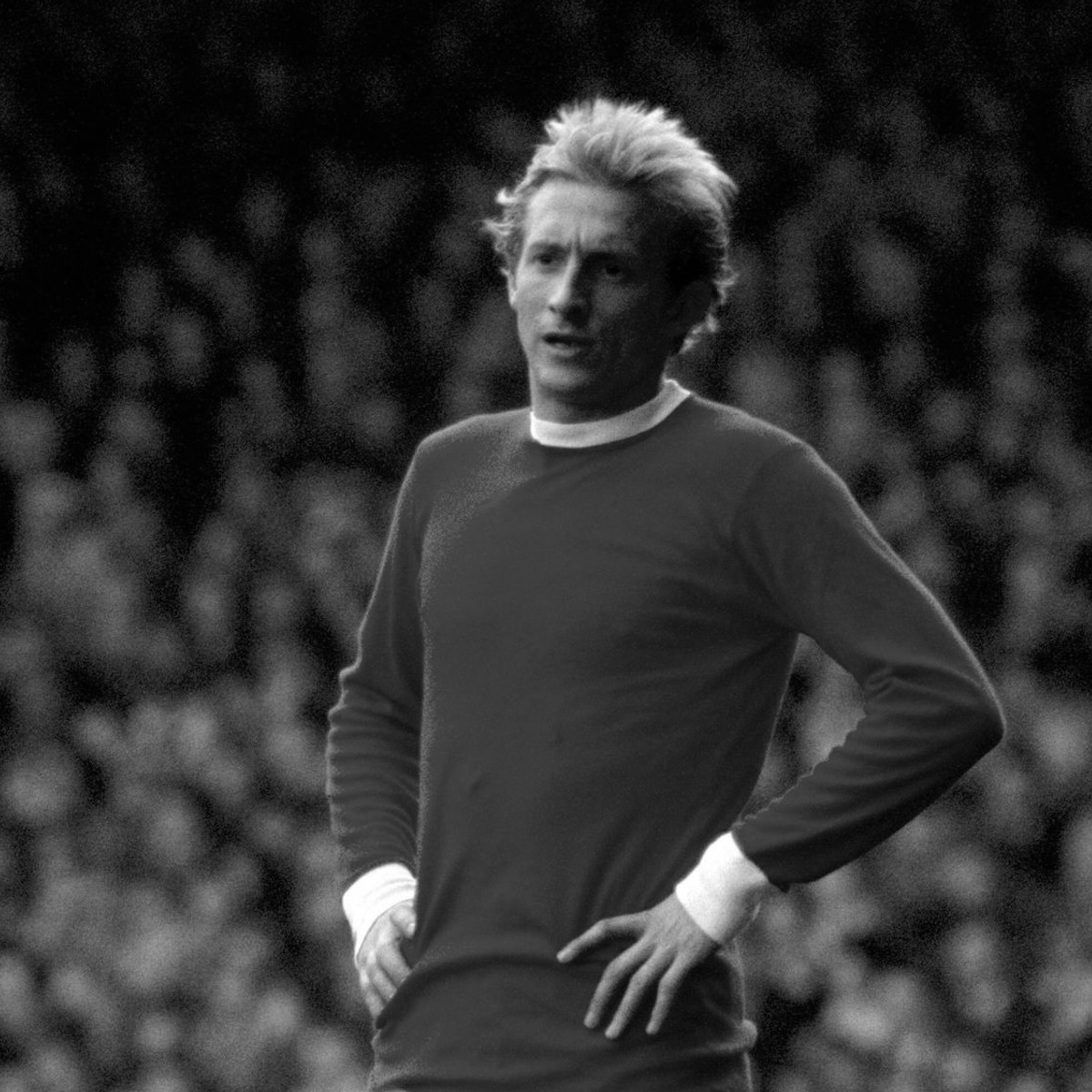 Legenda Manchestru United Denis Law na snímke z roku 1967.