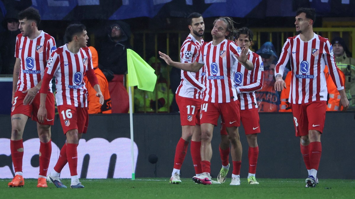 Hráči Atletica sa radujú z gólu