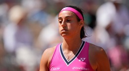 Francúzka Caroline Garciová po prehre na Roland Garros 2023.