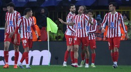 Hráči Atletica sa radujú z gólu