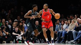 Kawhi Leonard v zápase proti Minnesote Timberowolves.