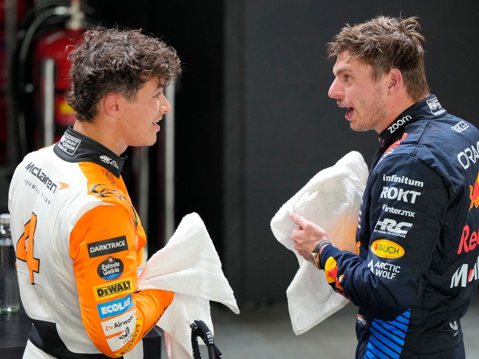 Lando Norris a Max Verstappen.